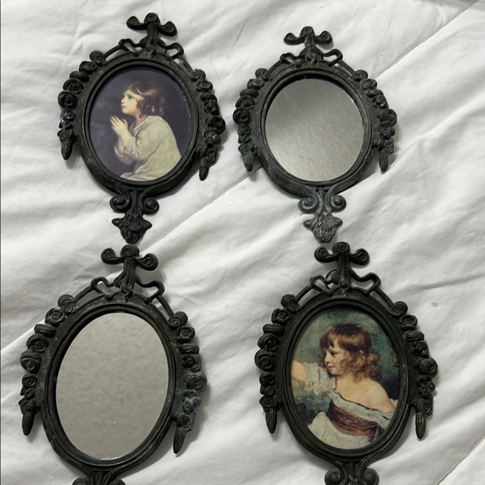 Vintage Italian oval art.